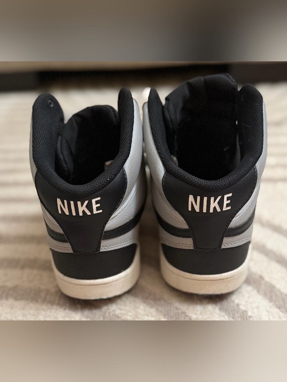Nike Court Vision Mid Sneakers Gray-White-Black Men’s Size 13 - Picture 6 of 9